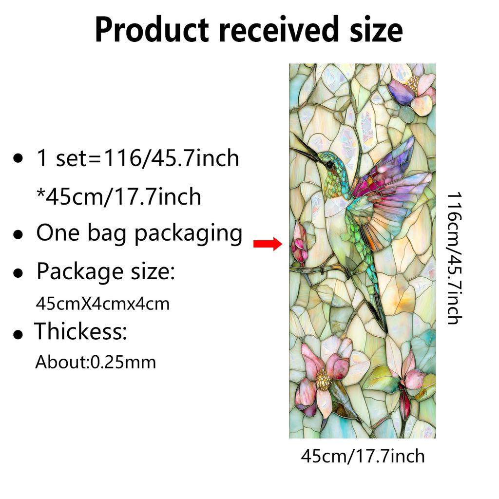 Europeisk Retro Stil Vindusfilm PVC Elektrostatisk Glassklistremerker Farget Vindusfilm Statisk Heftende Frostet Glassfilm