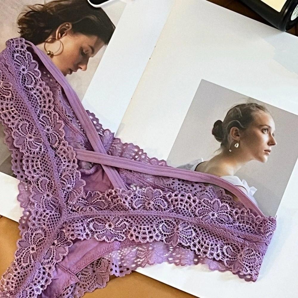 Low Waist Underwear Women Hollow Lace Thong Sweet Lady Panties  Gifts