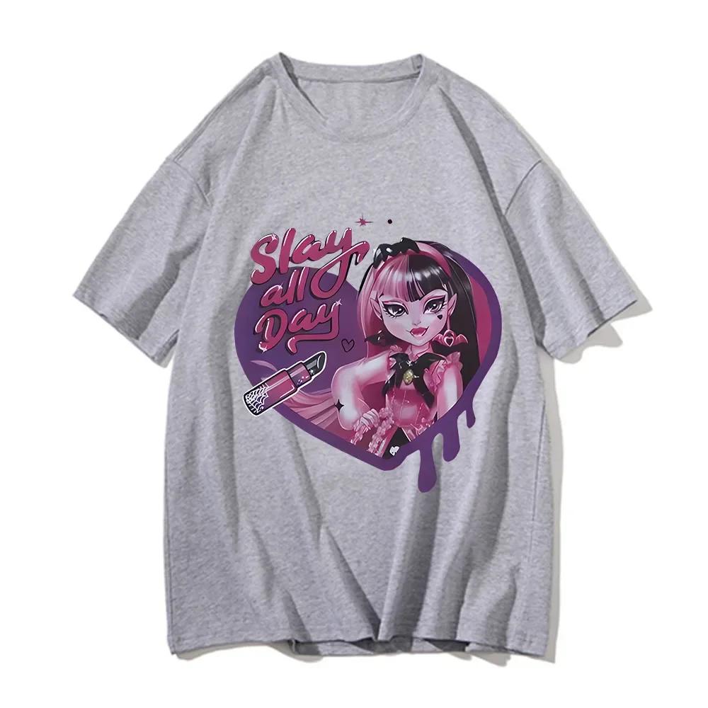 

M-Монстр Хай Хараджуку Кежуал Аніме Футболка Манга Футболка Мила Мультяшна Футболка Принт Жіночі Футболки з Коротким Рукавом L