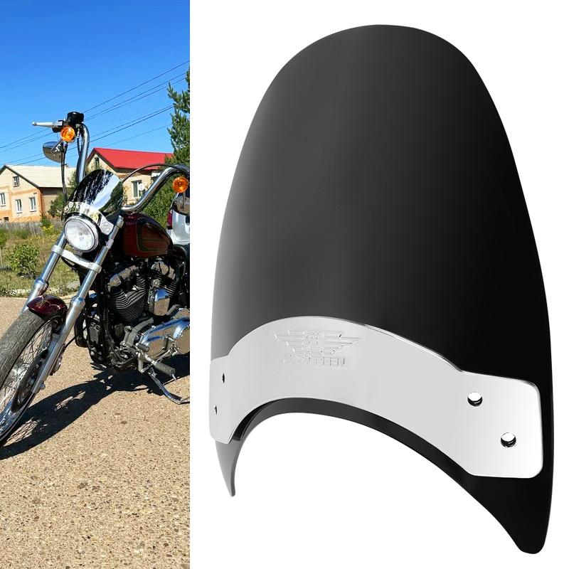 

Black Motorcycle Front Fairing Windshield Windscreen ABS Wind Deflector Covers For Harley Sportster XL 883 1200 2004 2005-2026 чорний