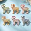 Lovely Goat Brooch Pins For Women Unisex 6 Color Rhinestone Sheep Year New Year Gifts