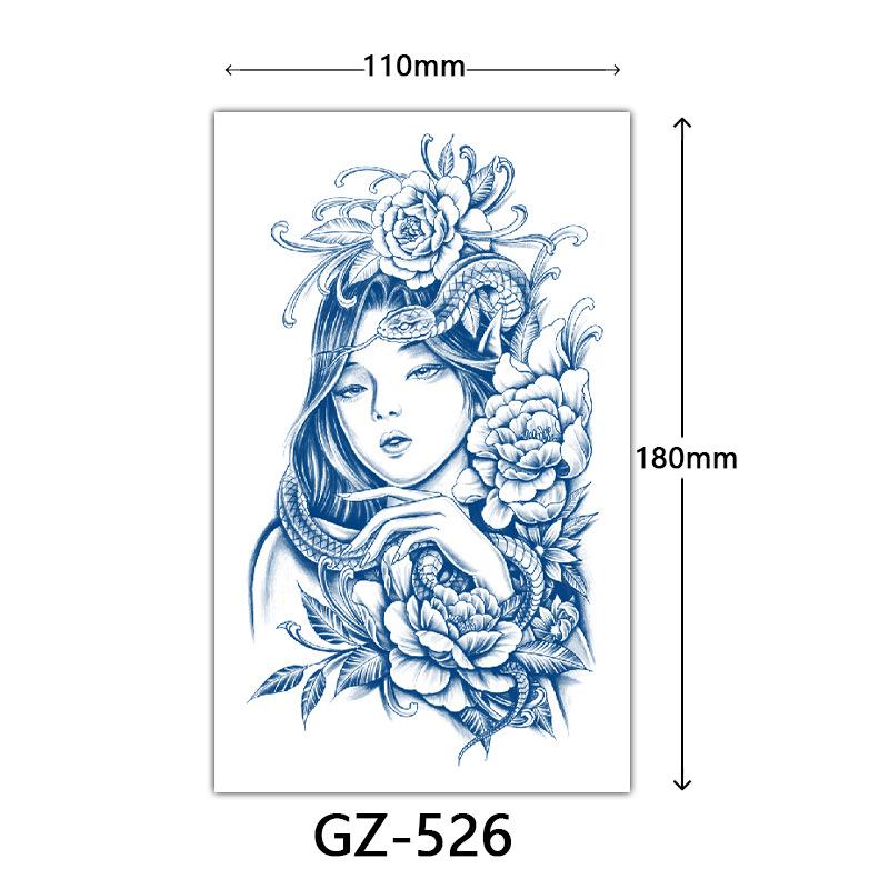 Tattoo-Aufkleber mit Fruchtsaft, Tattoo-Aufkleber mit Kräutern, semi-permanente Tattoo-Aufkleber mit englischen Buchstaben