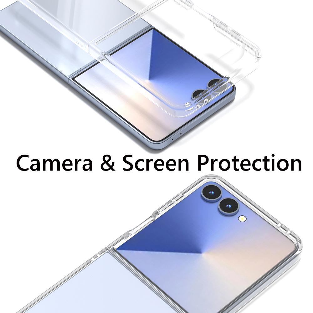 Slim Hard PC Clear Transparent Case For Samsung Galaxy Z Flip7 Flip 7 5G ShockProof Phone Cover Coque