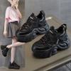 Shoe Platform Sneakers With Breathable Leather For Women Summer Casual Comfort