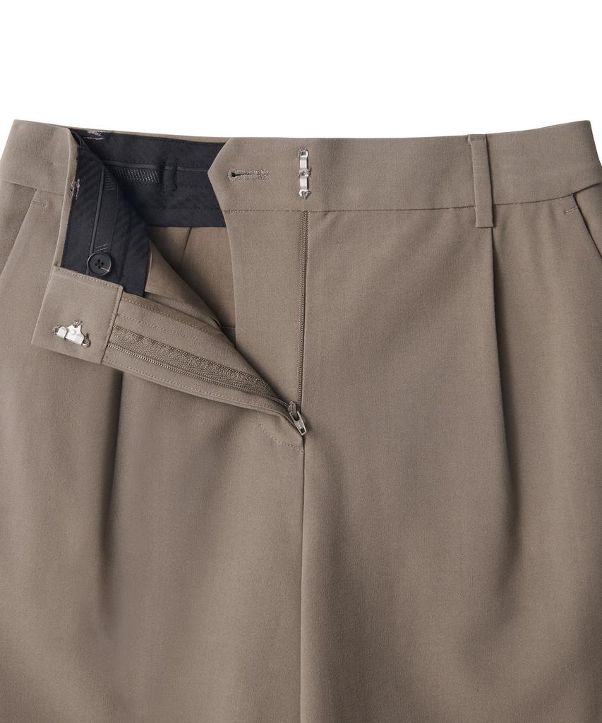 MUSINSA STANDARD WOMAN Women'S Lightweight Hidden Elastic Waist Half Slacks [Dusty Beige]