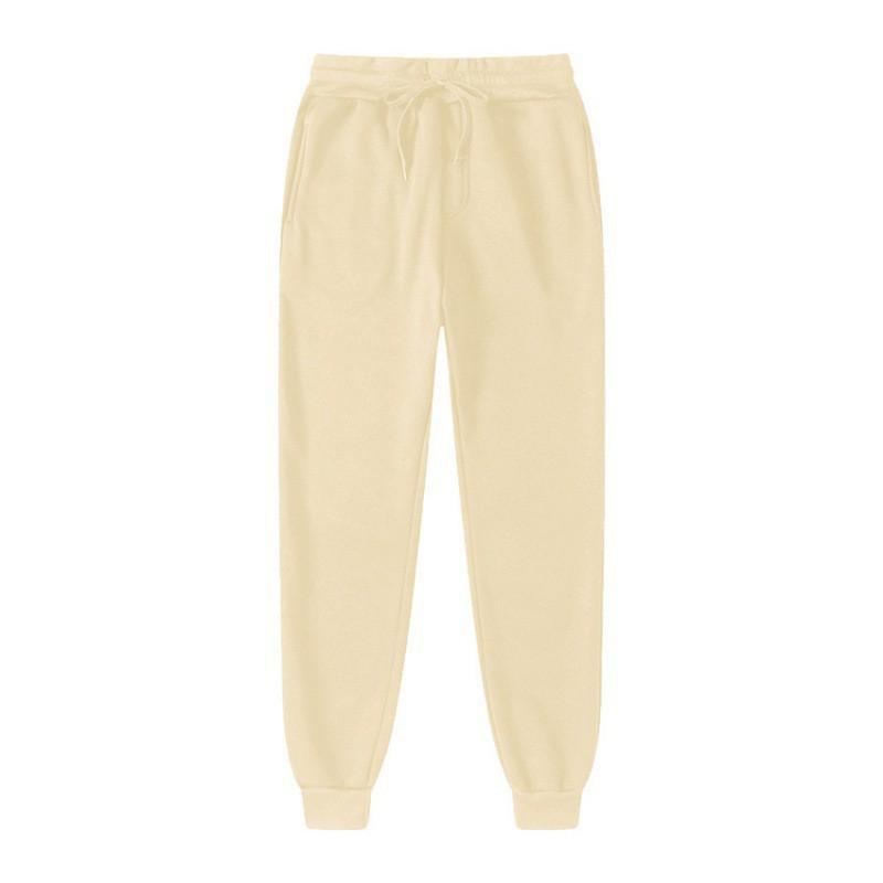 Mens Fleece Jogger Pants Casual Sportswear Straight Fit Elastic Waist Drawstring Bottom