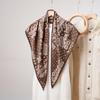Summer Atmosphere Wearing Headscarf Twill Silk Simulation Silk Cool Diagonal Scarf Cashew Print Women's Triangle Silk Scarf