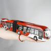 Міський пекінський автобус Двосекційний автобус Звук і світло Відсувні двері, які можна відкрити Легкосплавна іграшкова модель автомобіля Подарунок B311