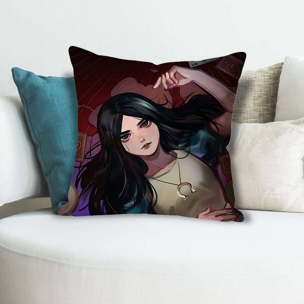 GAME AAlice MMadness Returns Various Sizes Square Pillow Case For Car Home Bedchamber Decor Custom Valentine Gift