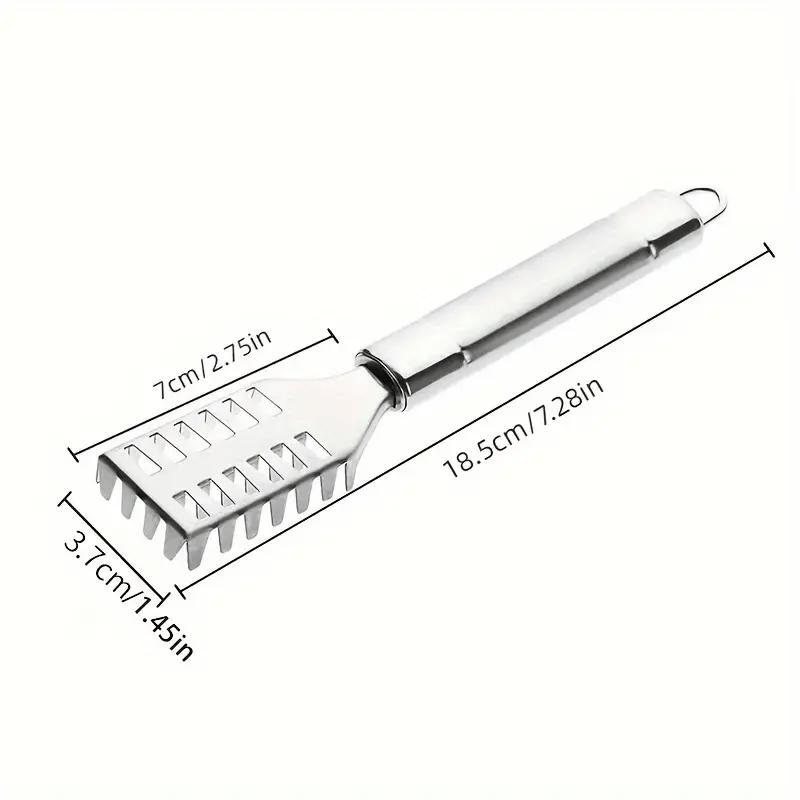 1pc Stainless Steel Fish Scale Scraper, Sawtooth Edge, Efficient & Quick, Food-Safe Kitchen Tool for Scraping Scales, Ideal for Camping & Dining