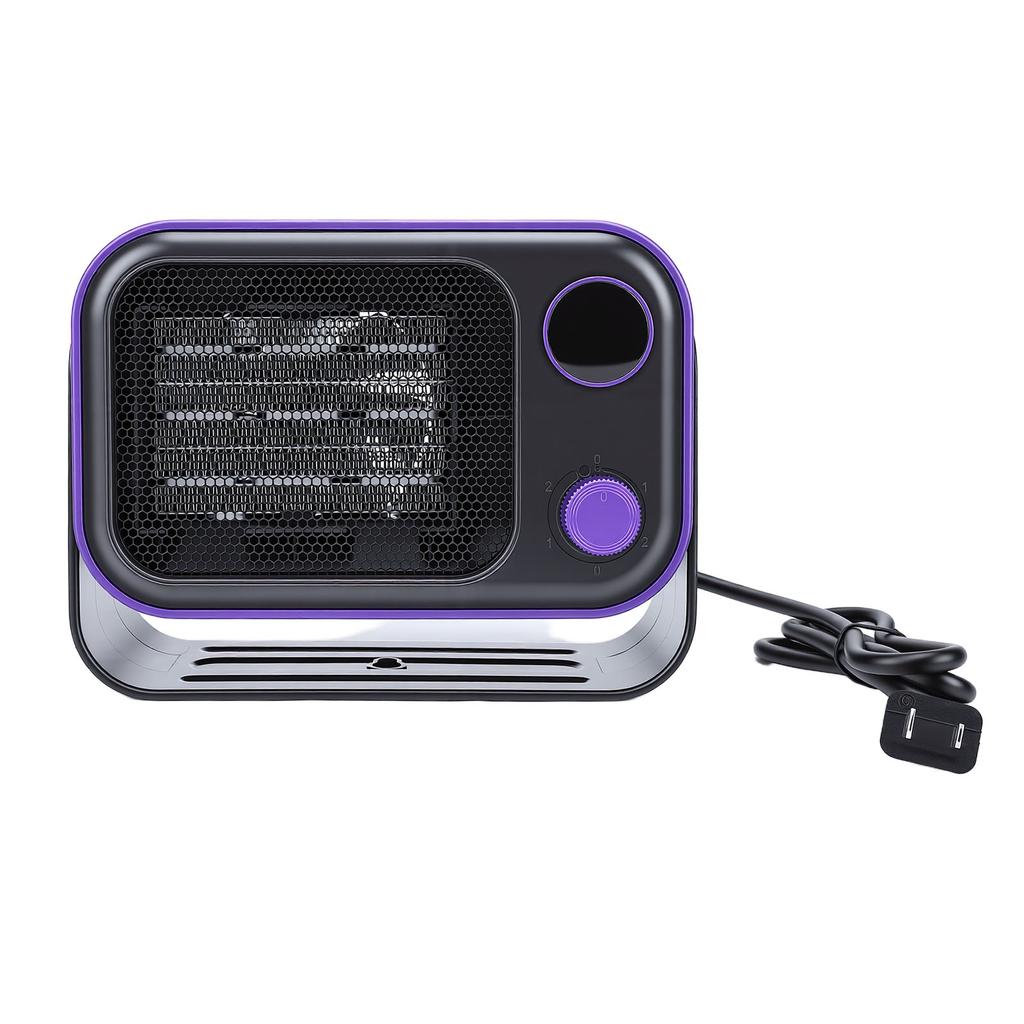 Portable Electric Heater 1200W Temperature Display Overheat Tip Over Prevention Quiet PTC Ceramic Heater for Home Office