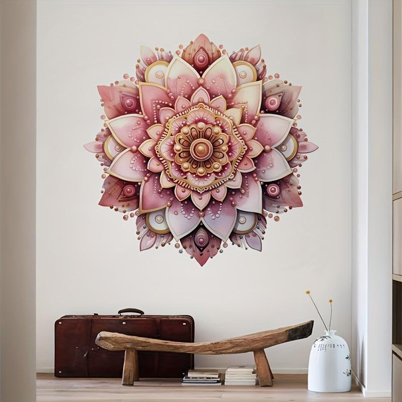 Kreatywna naklejka ścienna Mandala wzór kwiatowy samoprzylepne naklejki ścienne dekoracja wnętrz usuwalny mural winylowy plakat na ścianę naklejki dekoracyjne