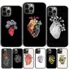 Flower Heart Phone Case For iPhone 17 Air 14 15 16 13 12 Cover For Apple iPhone 17 Air 14 15 16 Pro Max 6S Plus Coque