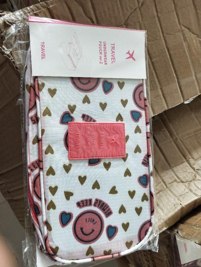 Waterproof Portable Patterned Travel Underwear Bra Storage Bag Organizer Pouch for Lingerie Small Items with Zipper Closure