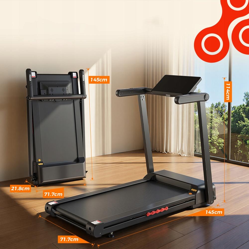 Bieżnia Elektryczna Składana Domowa Z LED App Dla 150kg 1-16 Km/h Do 1-18%