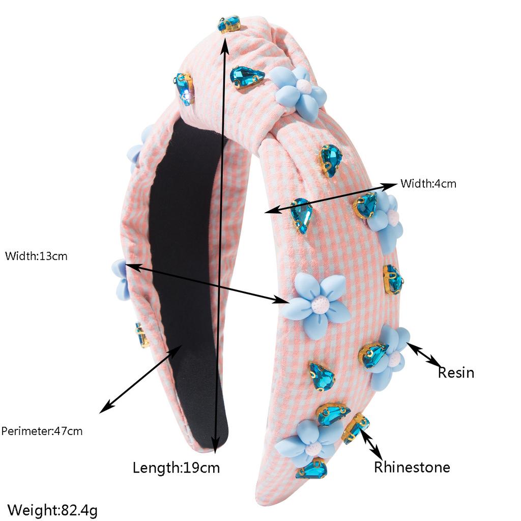 Fashionable and Sweet Style Rhinestone Flower Headband for Women, Unique Hair Accessory and Hair Clip