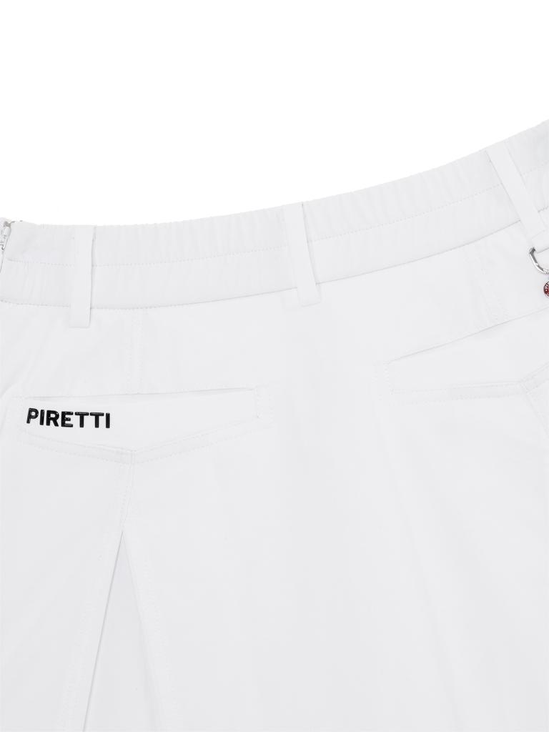 PIRETTI Elite A-Line Pleated Culottes W_White