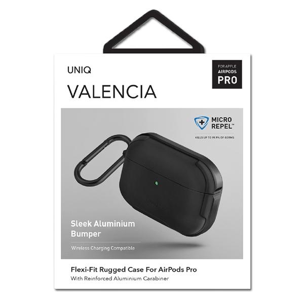 Uniq Case Valencia AirPods Pro Black/Midnight Black Antimicrobial