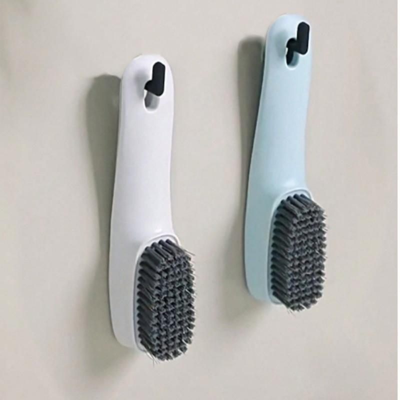 1pc household long handled shoe brush multifunctional brush shoe washing brush bathroom floor hard bristle cleaning brush
