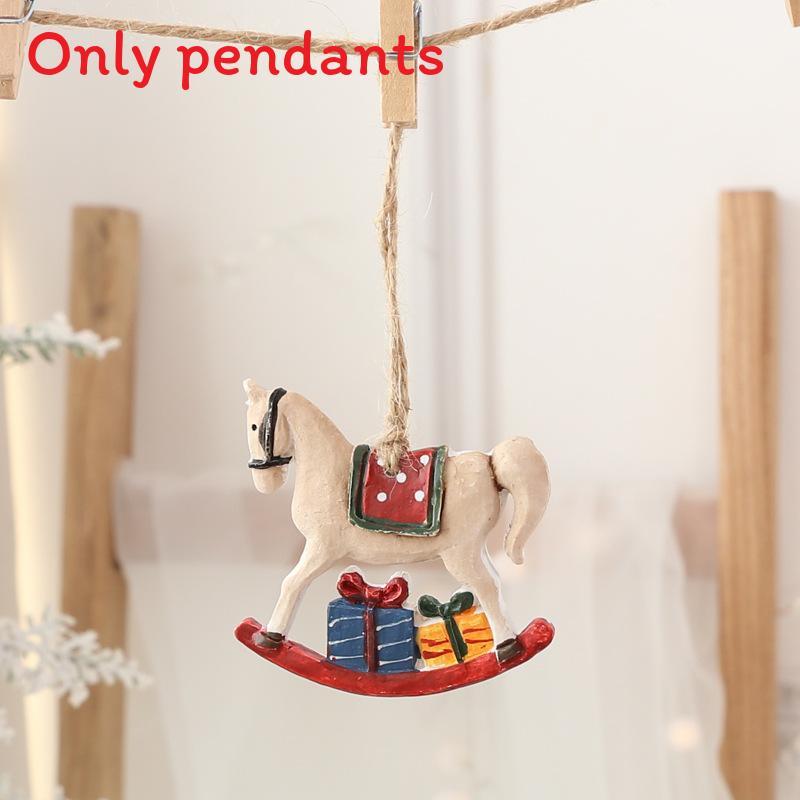 Christmas Holiday Tree Ornaments With Resin Santas Snowmen And Classic Festive Figures
