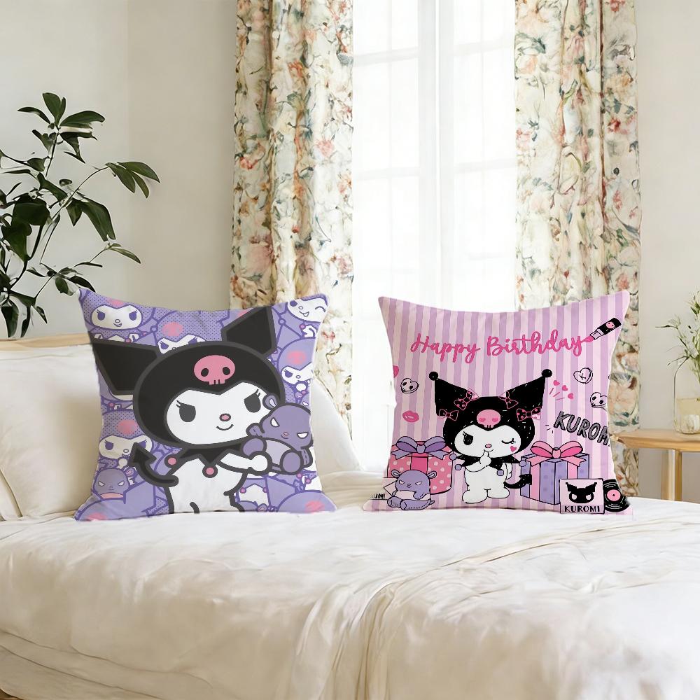K-Kuromi-I Cute Cushion Cover For Pillow Printing Sofa Decoration Home Car Room Coffee Shop Office Nordic Simplicity