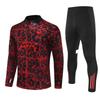 Halbzip Bestickter Fußball Trainingsanzug Set Arsenal Barcelona Real Madrid Camouflage Fußballanzug