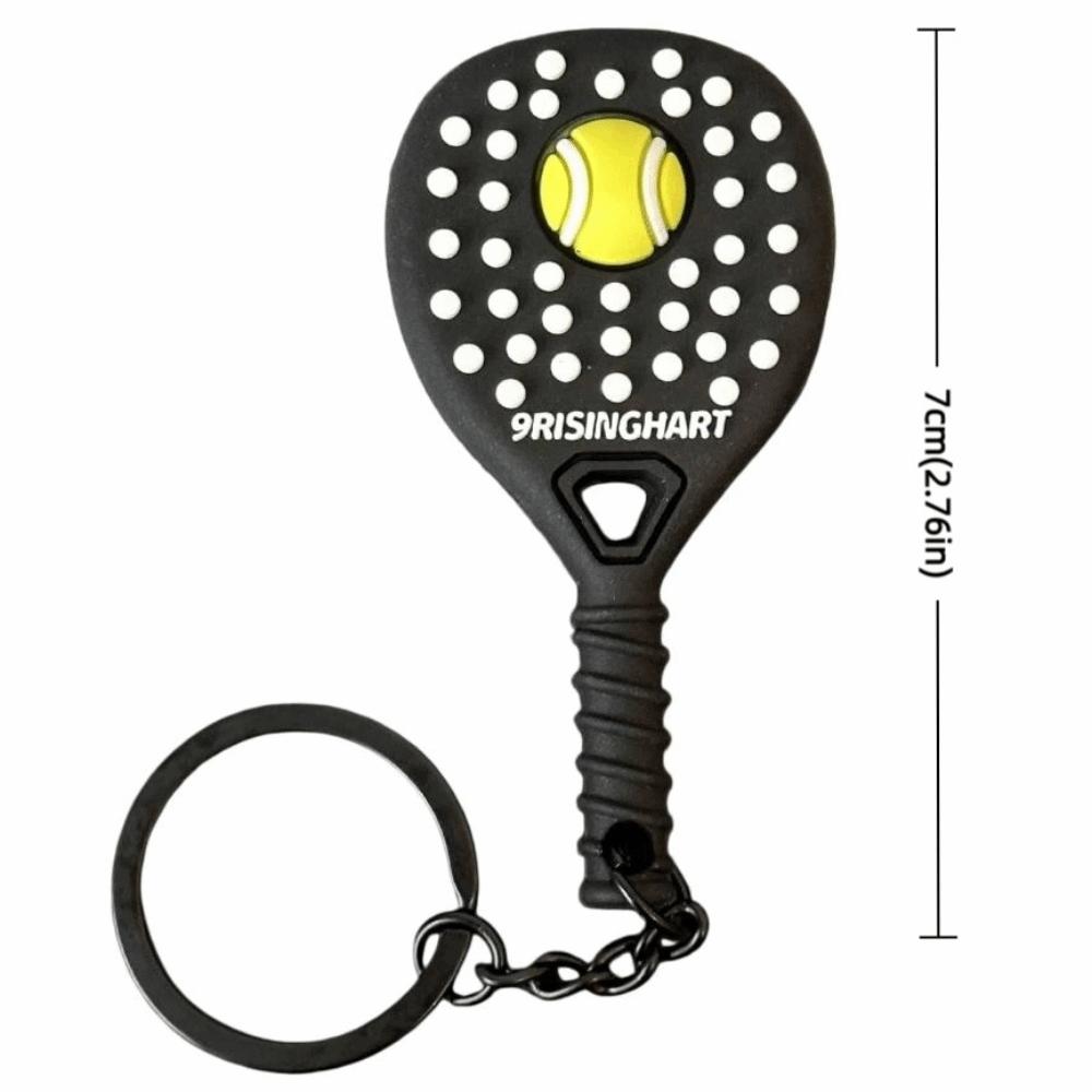 PVC Tennisracket Nyckelring Mjukt Gummiracketväska Hänge Kreativitet Sport Nyckelring Mode Gåvor