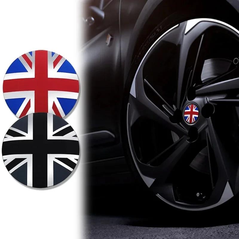 4Pcs 56mm British Flag Emblem Car Wheel Hub Center Cap Badge Stickers For Mini Cooper JCW R55 R56 F55 F56 R57 R58 R60 Countryman SS77