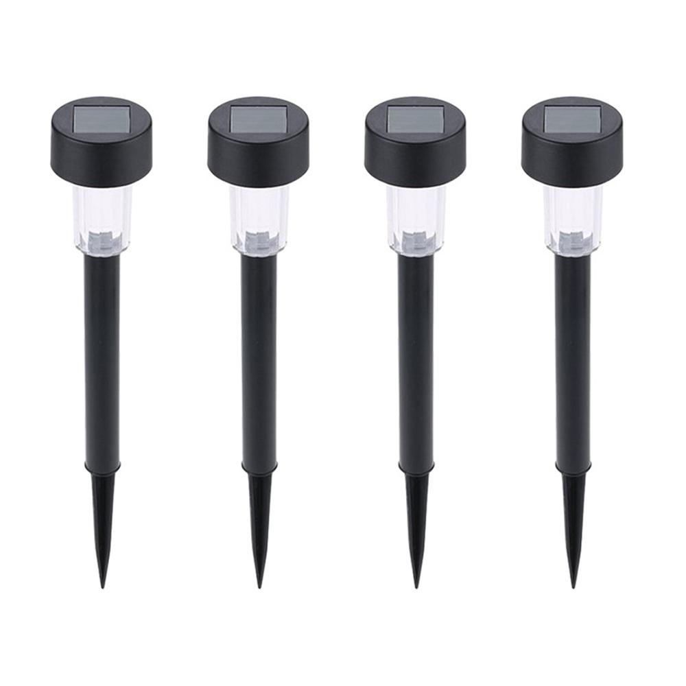 

4 LED solar garden lights for paths, black color