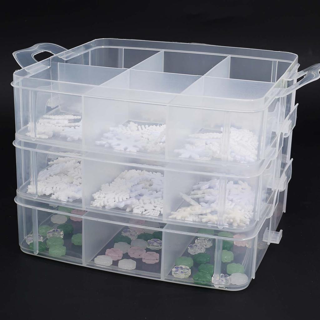 Large Capacity Transparent Boxes for Jewelry Earring Rings Bracelet Boxes Removable Storage Box Container Dustproof Organizer