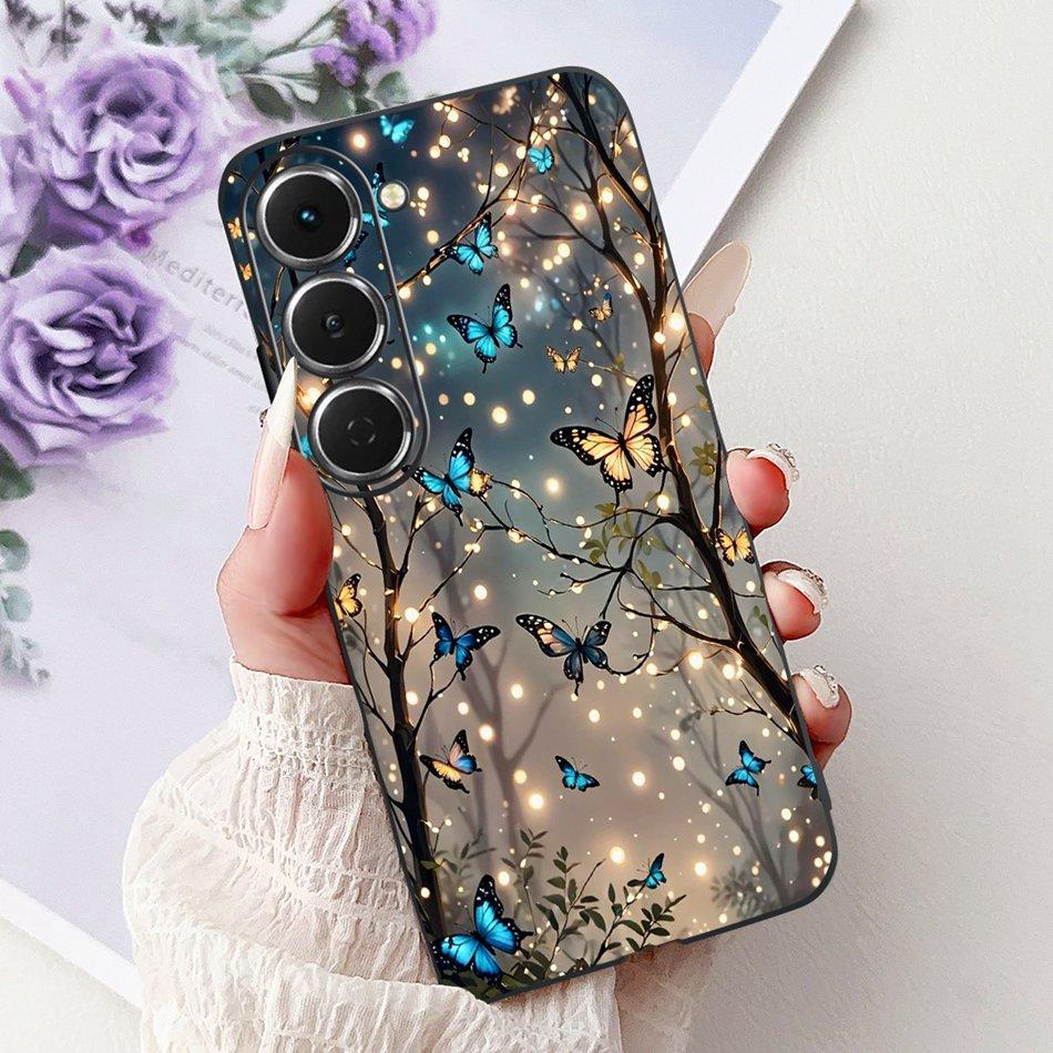 For Tecno Spark 40 Pro / 40 Pro+ Elegant Floral Butterfly Phone Case For Tecno Spark 40Pro Plus KM6 KM7 Soft Silicone TPU Cases