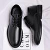 Men's Spring Leather Shoes: High-End Business Casual Formal Shoes with Hidden Height Increase.