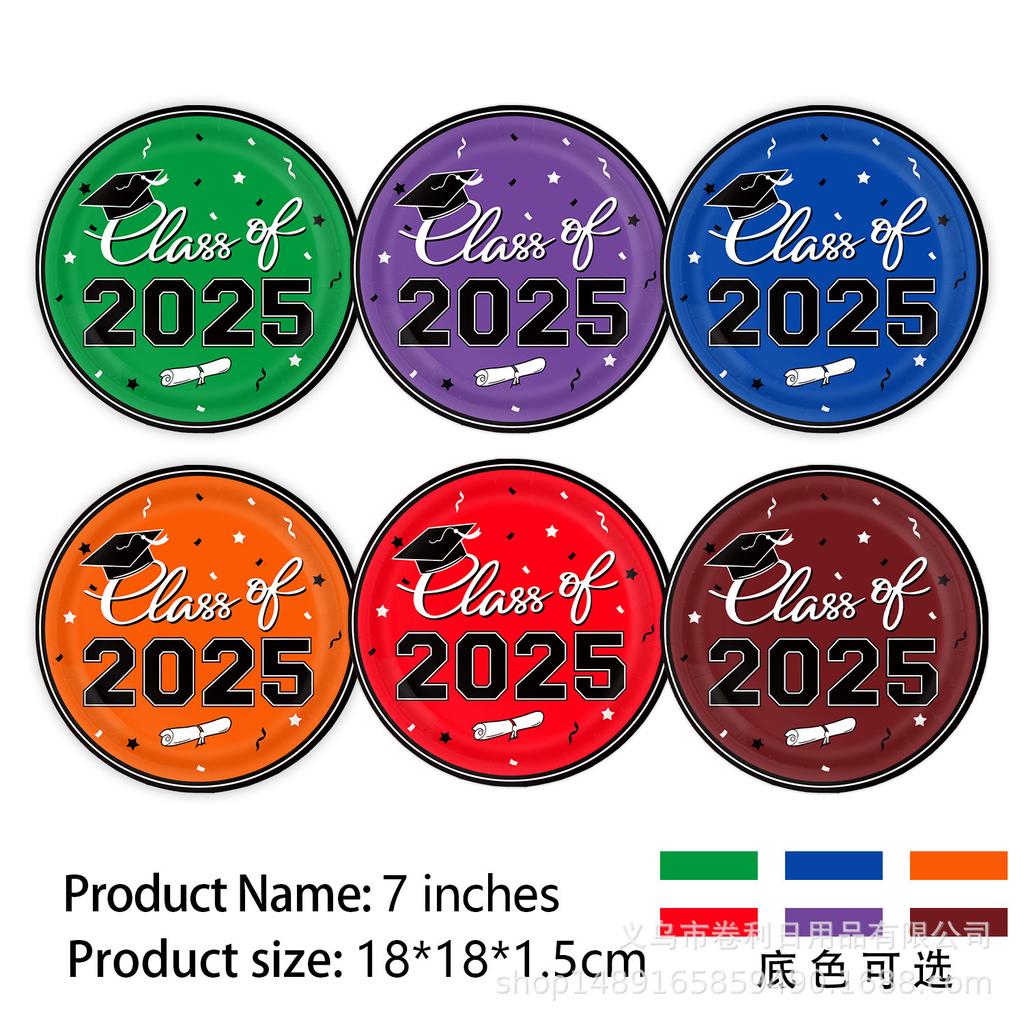 Graduation Season Themed Party Supplies Graduation Season Party Decoration Banner Flag Paper Plate Paper Tissue Tableware Arrangement Props