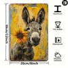 Vintage Metal Poster Donkey Wall Art Decor for Bar Cafe Garage