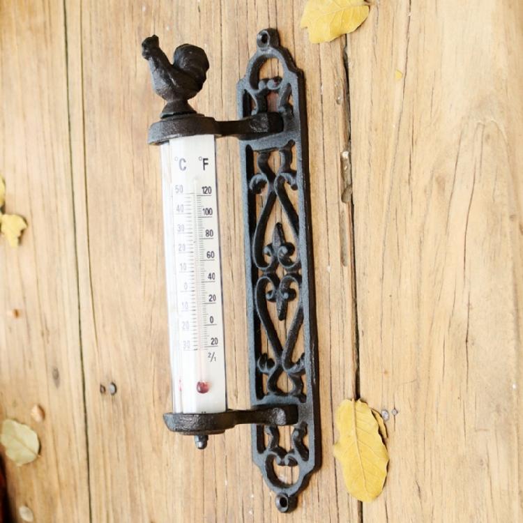 Rust Resistant Retro Temperature Display Weather Monitoring Device Metal Temperature Gauges Tool for Various Locations