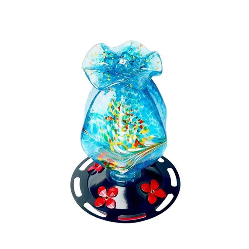 

AEE4-Garden Hummingbird Feeder For Outdoors 1 Pack, Hand Blown Glass Bundle Ocean Mermaid And Blue синий