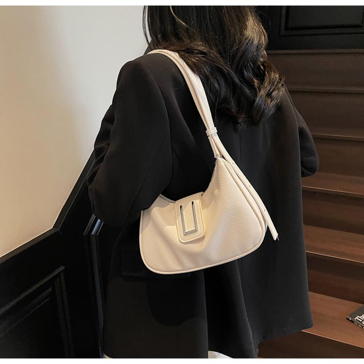 Fashion Solid Women's Shoulder Bag Artificial Leather Square Underarm Bags Ladies Handbags For Daily Used and Gift