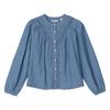 Levis French Bubble Sleeve Casual Vintage Versatile Comfortable Relaxed Country Style Shirt Women Shirts 005EI-0002