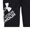 Under Armour Pantaloni scurți cu croială dreaptă, cu cinci buzunare și imprimeu logo cu literă, pantaloni scurți pentru copii, negri 1361817-001