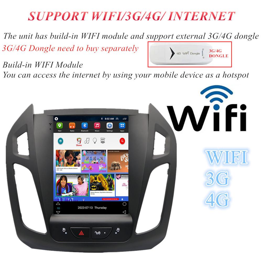 9.7'' 4+32GB Stereo Radio Navi GPS Player For Ford Transit/Tourneo Connect 14-18