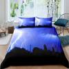 Lightning Duvet Cover Set Sea Wave Natural Disasters Sea Landscape Bedding Set Dark Clouds King Size Polyester Comforter Cover