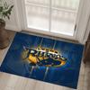 Leeds Rhinos Design Crystal Velvet Carpet Cozy Non?Slip Printed Rug For Bedroom Living Room Entrance