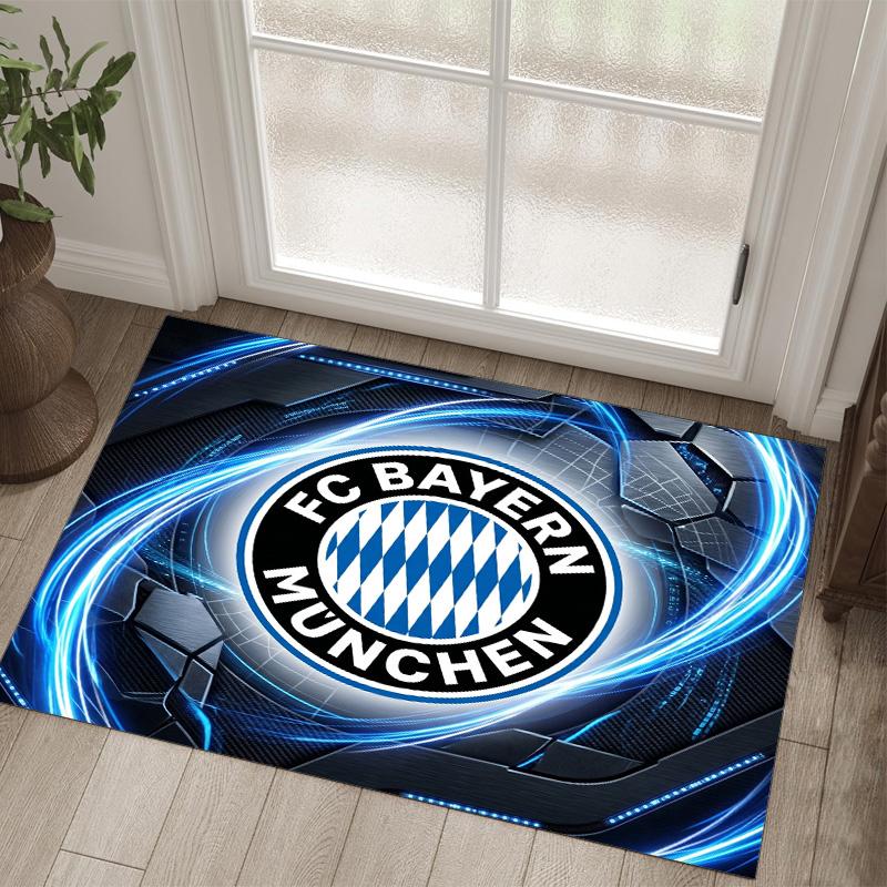 Bayern München Design Kristall Sammet Matta Mysig Icke?Halkskyddad tryckt matta för sovrum, vardagsrum, entré