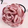 Tenfyer Hair Band Rope Camellia Flower Ponytail Holder Scrunchie Hairband Accessory