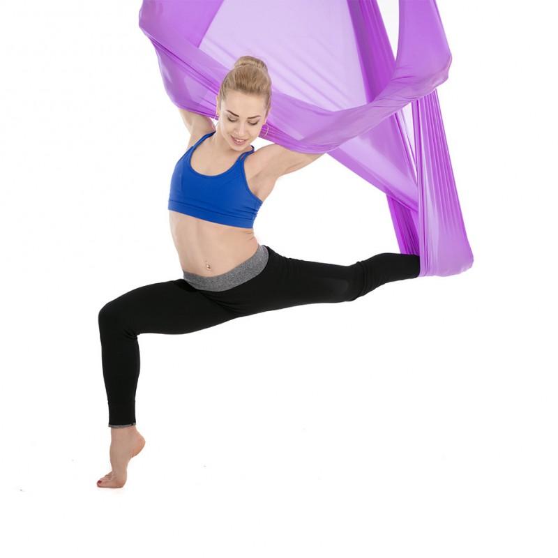 Aerial Yoga Hammock With Elastic Fabric Studio Home Use 2.8m Wide Anti-Slip Suspension Equipment