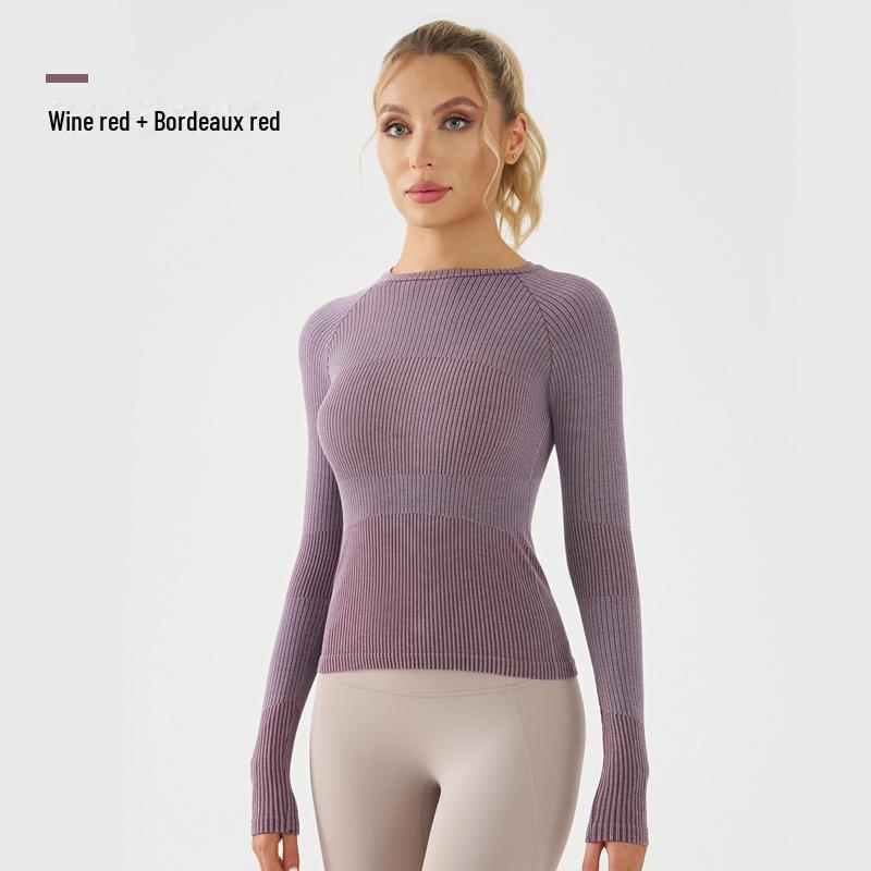 Autumn/Winter Long-Sleeve Yoga Top: Slim, Breathable Modal Cotton Body Shaper for Running and Fitness.