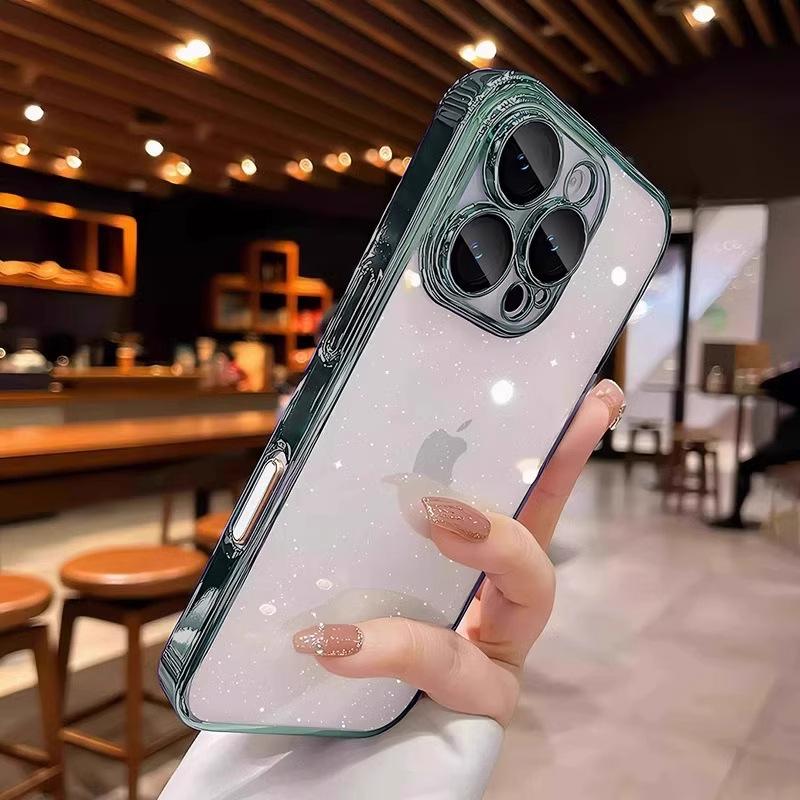 iPhone 16 Pro Starlight Glitter Electroplated Dustproof Hard Shell Case for Apple 15 Pro Max