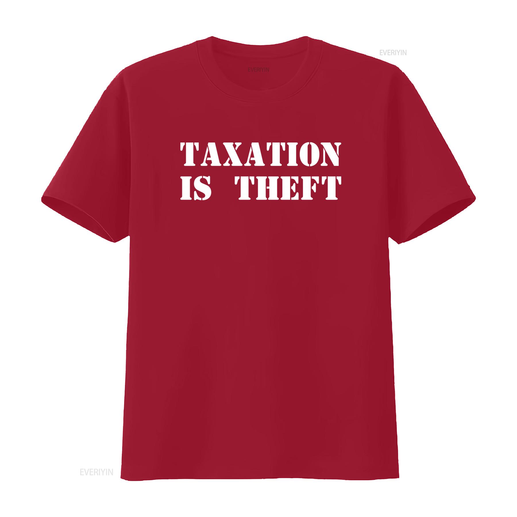 Taxation Is Theft Libertarian Meme Anti Taxes Liberty Tea Party Ron Paul T Shirt vintage Washed Comfortable Breathable Casual S