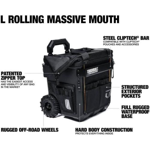 Toughbuilt CT-61-14 Large Rolling Tool Bag, 350mm/14-inch