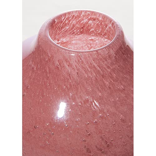 Vase à fleurs FOYER, Verre, Rose, Hauteur 9,5 cm, Largeur 10 cm, Code produit: 2c00023PK F